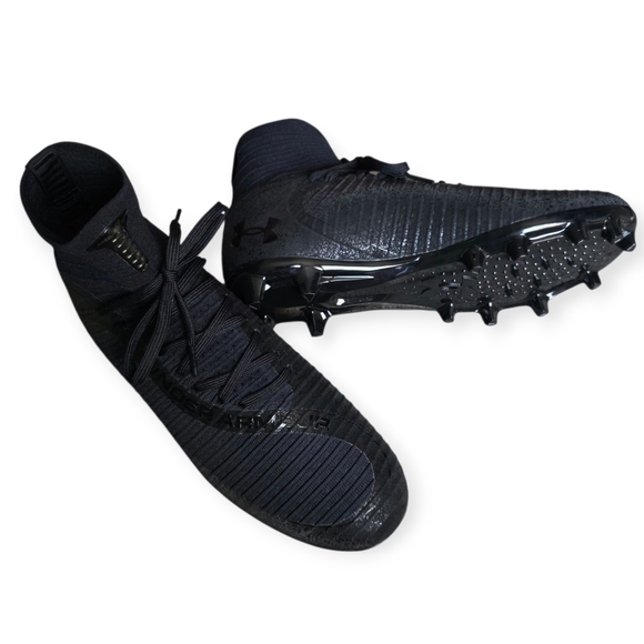 NWOT Men's Under Armour Highlight 2 MC Knit Football Cleats, Size 9 - Picture 2 of 10